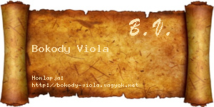 Bokody Viola névjegykártya